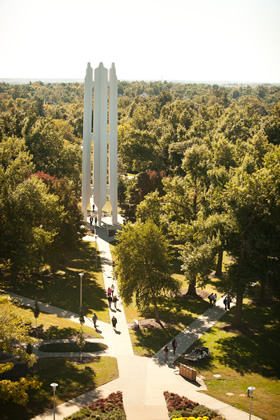 The Memorial Bell Tower in September 2009.